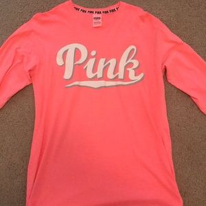 Neon orange Victoria secret pink shirt